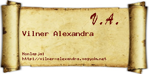 Vilner Alexandra névjegykártya